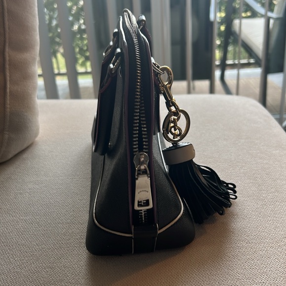 Coach handbag black with pink trim - strap for shoulder bag or hand carry $50 - Picture 6 of 7